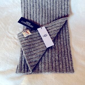 UGG Pippa knit cashmere scarf pebble grey